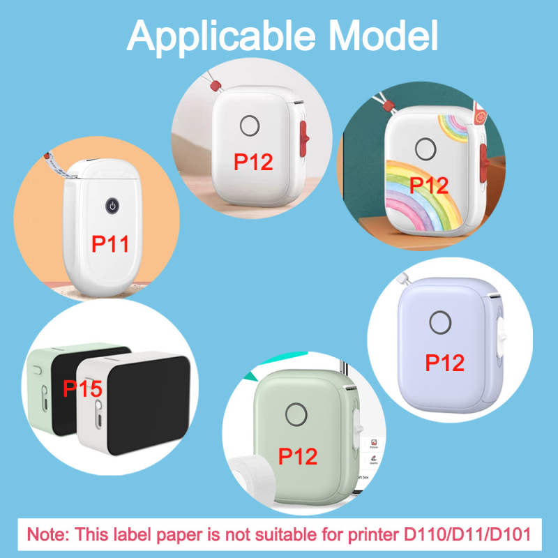 Tarpvalstybinis P11/P12/P15 terminio popieriaus etikečių lipdukas, grynos spalvos, lipnus namų apyvokos prekių kainos terminis lipdukas