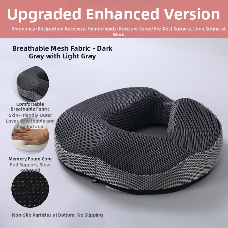 Viskoelastinės medžiagos pagalvėlė hemorojui, nesublukusi, tuščiavidurė, kvėpuojanti kėdės sėdmenų pagalvėlė, gražūs sėdmenys, uodegos slankstelis, uodegos slankstelio sėdmenų sėdynės pagalvėlė