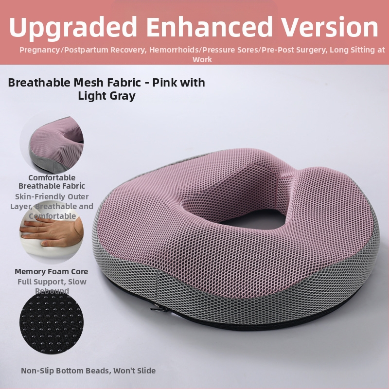 Viskoelastinės medžiagos pagalvėlė hemorojui, nesublukusi, tuščiavidurė, kvėpuojanti kėdės sėdmenų pagalvėlė, gražūs sėdmenys, uodegos slankstelis, uodegos slankstelio sėdmenų sėdynės pagalvėlė