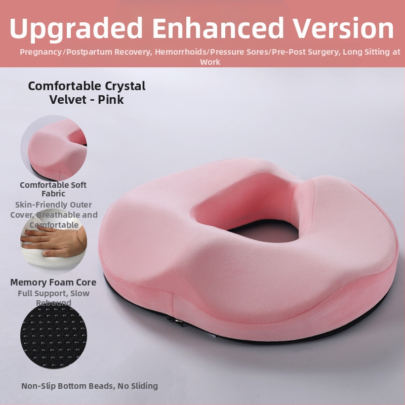 Viskoelastinės medžiagos pagalvėlė hemorojui, nesublukusi, tuščiavidurė, kvėpuojanti kėdės sėdmenų pagalvėlė, gražūs sėdmenys, uodegos slankstelis, uodegos slankstelio sėdmenų sėdynės pagalvėlė