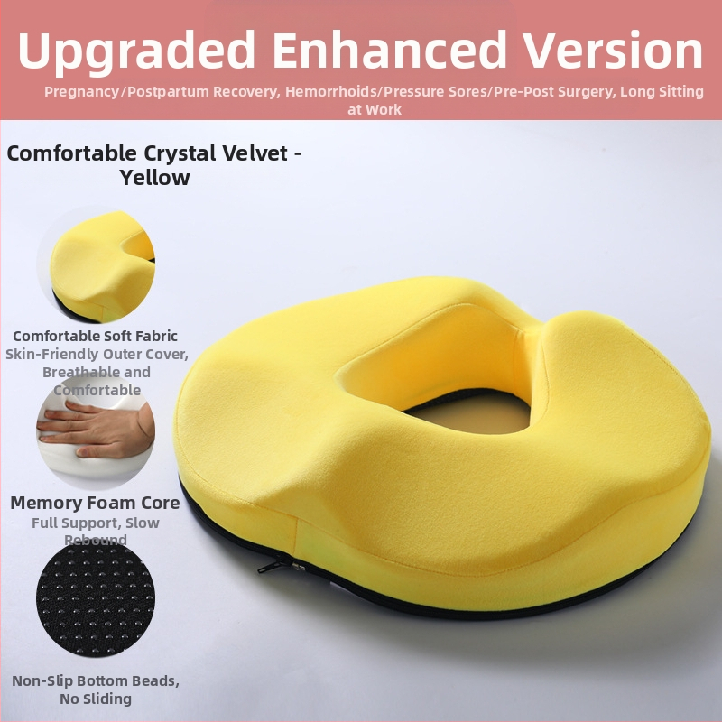 Viskoelastinės medžiagos pagalvėlė hemorojui, nesublukusi, tuščiavidurė, kvėpuojanti kėdės sėdmenų pagalvėlė, gražūs sėdmenys, uodegos slankstelis, uodegos slankstelio sėdmenų sėdynės pagalvėlė