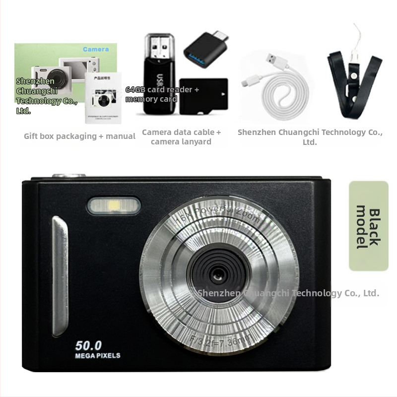 Piiriülene 5K HD-pildistamise digikaamera optilise suumiga, värinakindel kaamera tudengipidu algtaseme kodukaamera