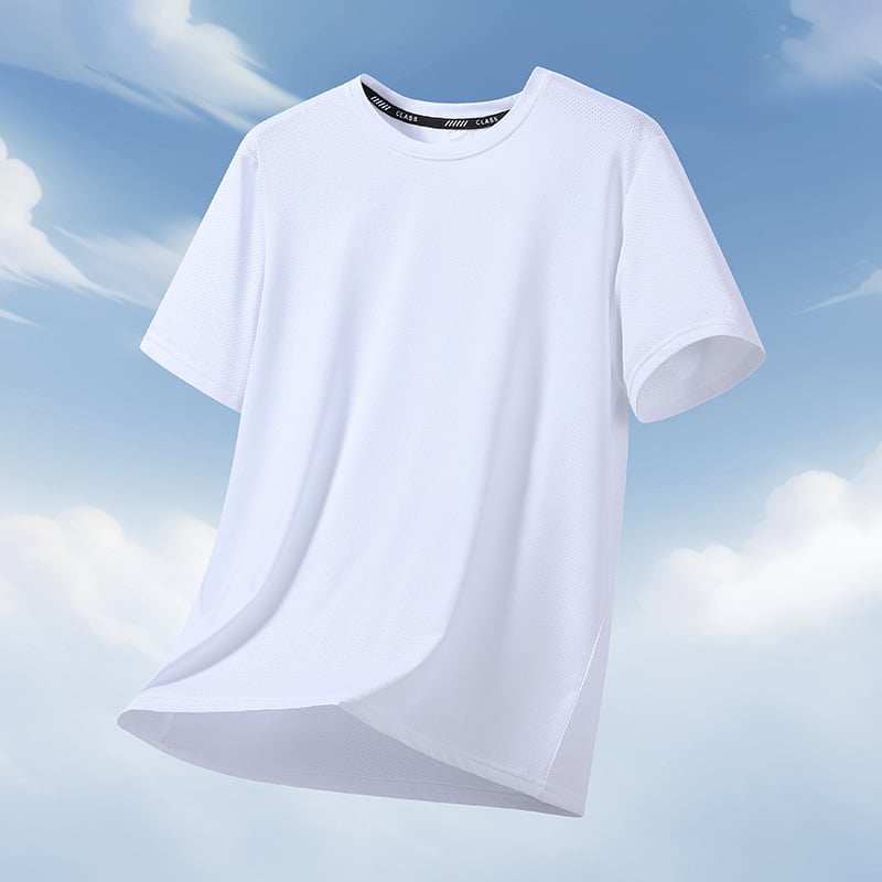 Фабрична M-12XL Плюс размер Плюс размер Мъжка тънка тениска с кръгло деколте, бързосъхнеща, с къс ръкав, лятна тънка тениска с половин ръкав