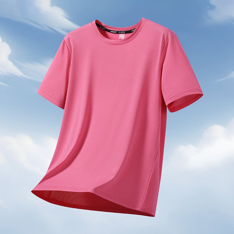 Фабрична M-12XL Плюс размер Плюс размер Мъжка тънка тениска с кръгло деколте, бързосъхнеща, с къс ръкав, лятна тънка тениска с половин ръкав