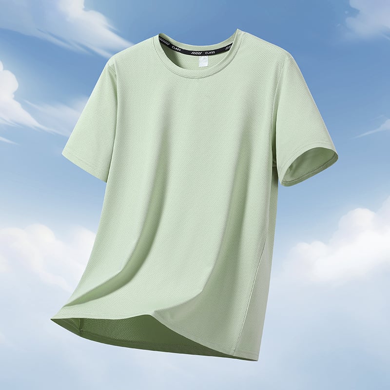 Фабрична M-12XL Плюс размер Плюс размер Мъжка тънка тениска с кръгло деколте, бързосъхнеща, с къс ръкав, лятна тънка тениска с половин ръкав