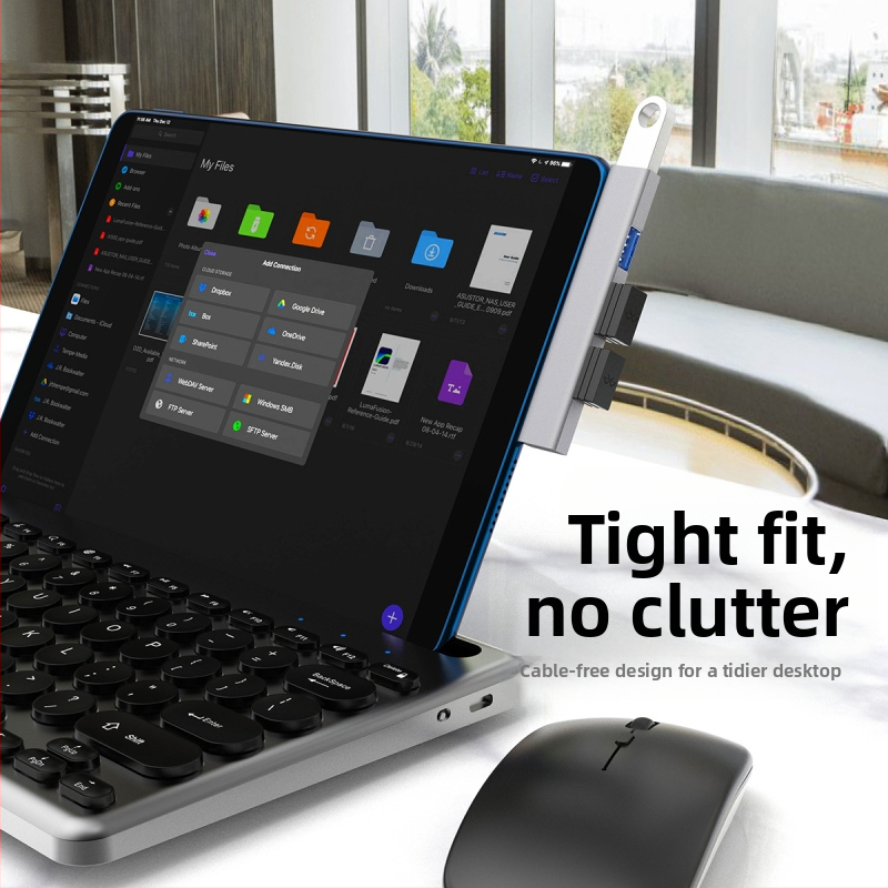 Počítačový hliníkový 3.0 notebook USB multi-rozhranie Type-C rozširujúca dok bezdrôtový HUB rozbočovač káblov