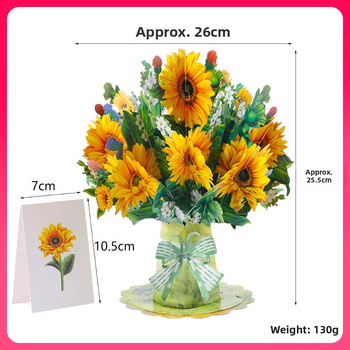 ✅Piiriülene emadepäeva 3D-õnnitluskaart, õpetajapäeva loominguline lill, lillepaberist nikerdus, aedniku tänupüha õnnitluskaartide partii