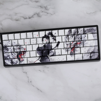 Modifikacija tipkovnice s PBT sublimacijom u retro stilu tinte, pejzažna šuma bambusa, pogodna za 60/68 Peremei Plus Lion Mu Aiyan