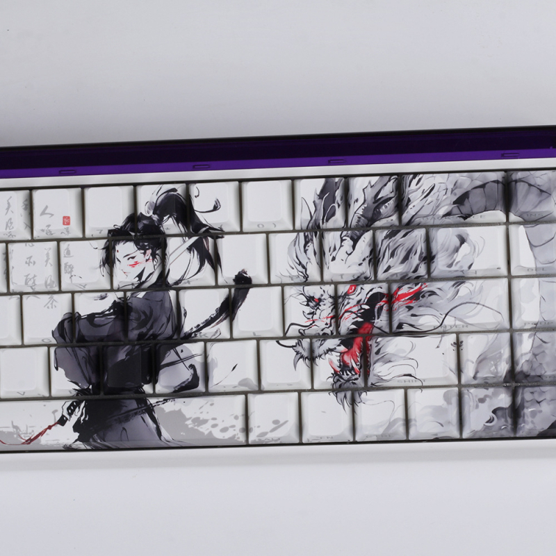 Modifikacija tipkovnice s PBT sublimacijom u retro stilu tinte, pejzažna šuma bambusa, pogodna za 60/68 Peremei Plus Lion Mu Aiyan