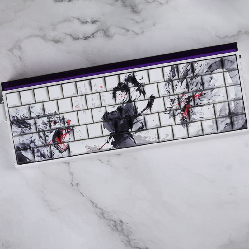 Modifikacija tipkovnice s PBT sublimacijom u retro stilu tinte, pejzažna šuma bambusa, pogodna za 60/68 Peremei Plus Lion Mu Aiyan