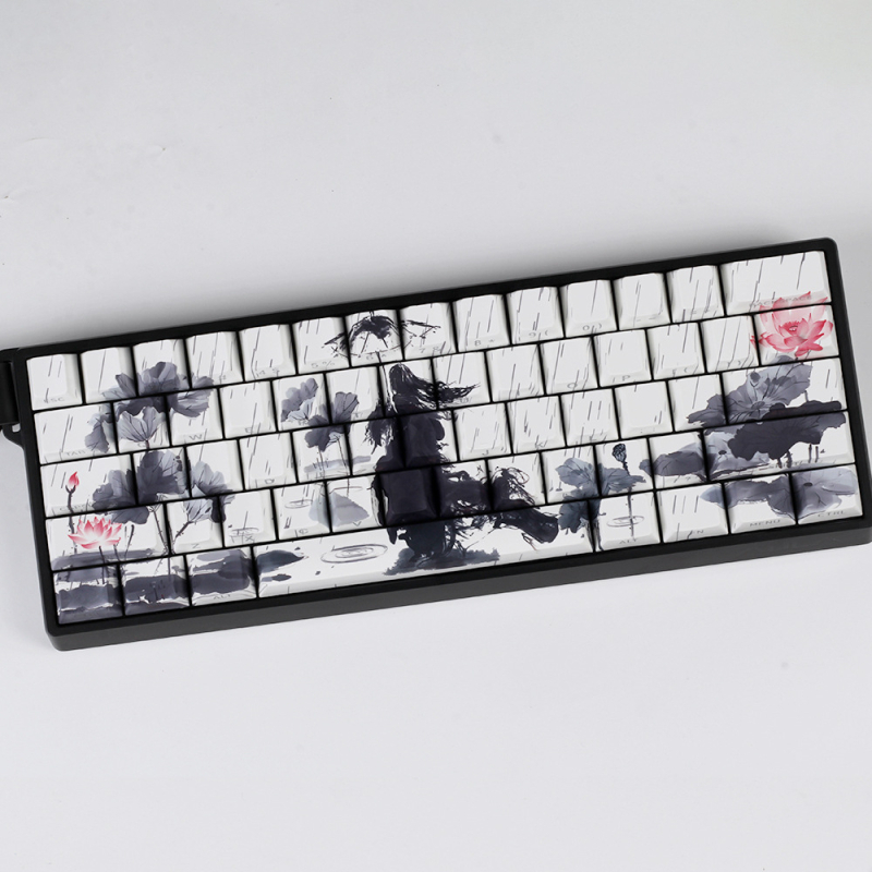 Modifikacija tipkovnice s PBT sublimacijom u retro stilu tinte, pejzažna šuma bambusa, pogodna za 60/68 Peremei Plus Lion Mu Aiyan