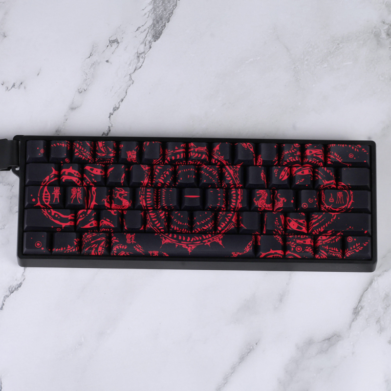 Modifikacija tipkovnice s PBT sublimacijom u retro stilu tinte, pejzažna šuma bambusa, pogodna za 60/68 Peremei Plus Lion Mu Aiyan