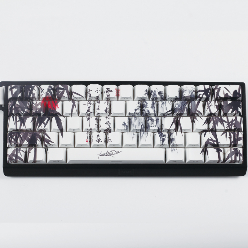 Modifikacija tipkovnice s PBT sublimacijom u retro stilu tinte, pejzažna šuma bambusa, pogodna za 60/68 Peremei Plus Lion Mu Aiyan