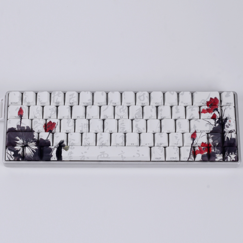 Modifikacija tipkovnice s PBT sublimacijom u retro stilu tinte, pejzažna šuma bambusa, pogodna za 60/68 Peremei Plus Lion Mu Aiyan