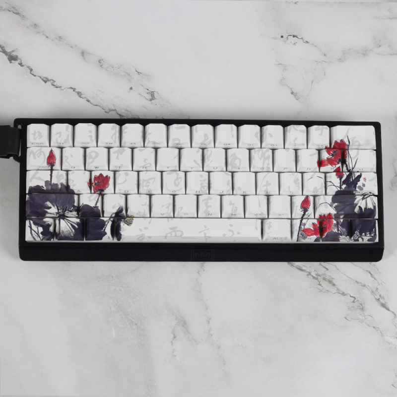Modifikacija tipkovnice s PBT sublimacijom u retro stilu tinte, pejzažna šuma bambusa, pogodna za 60/68 Peremei Plus Lion Mu Aiyan