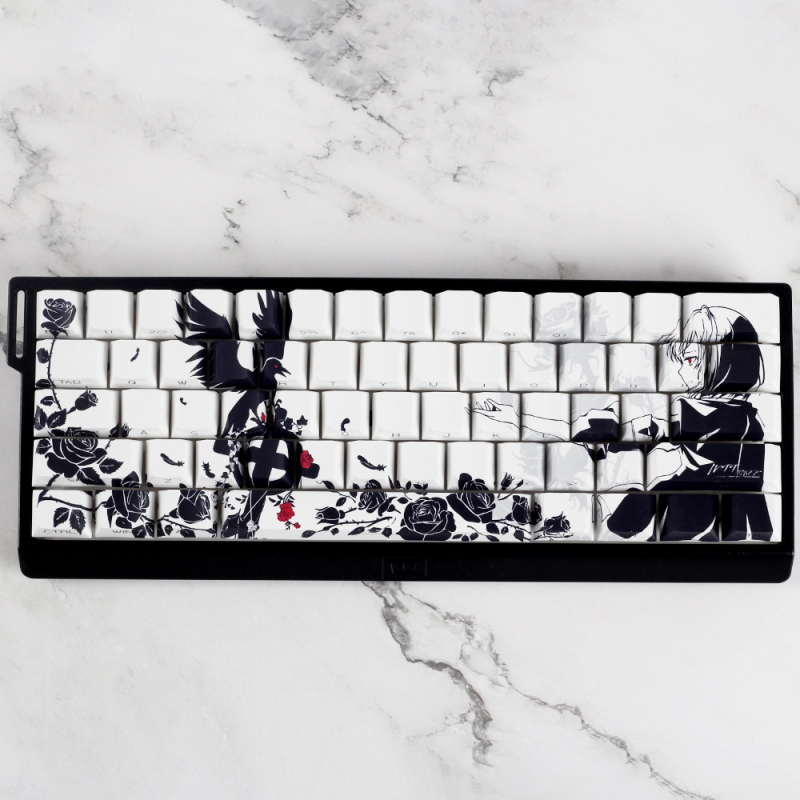 Modifikacija tipkovnice s PBT sublimacijom u retro stilu tinte, pejzažna šuma bambusa, pogodna za 60/68 Peremei Plus Lion Mu Aiyan