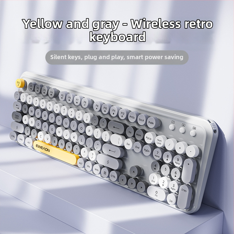 Forerunner V96 bežična tipkovnica i miš, mehanički osjećaj, bez zvuka, prijenosno računalo, vanjska ženska, uredska, punk