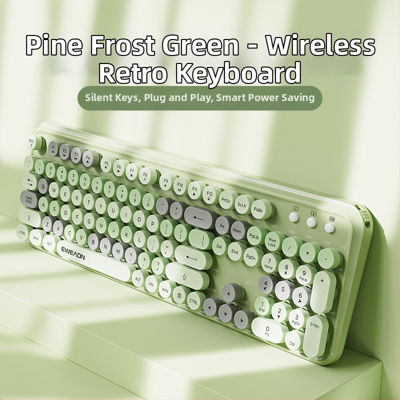 Forerunner V96 bežična tipkovnica i miš, mehanički osjećaj, bez zvuka, prijenosno računalo, vanjska ženska, uredska, punk