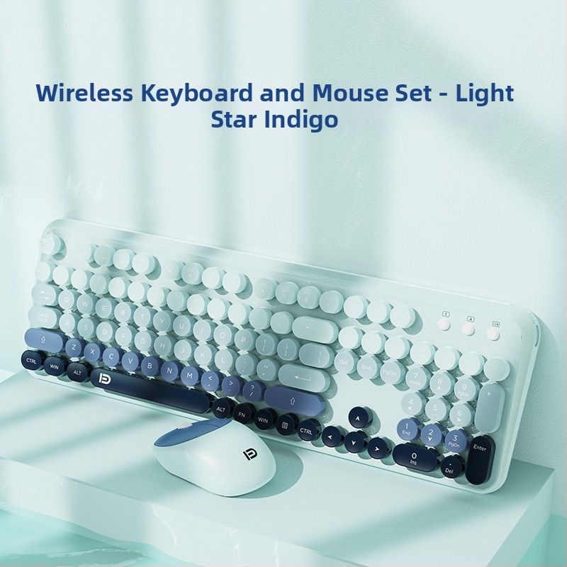 Forerunner V96 bežična tipkovnica i miš, mehanički osjećaj, bez zvuka, prijenosno računalo, vanjska ženska, uredska, punk