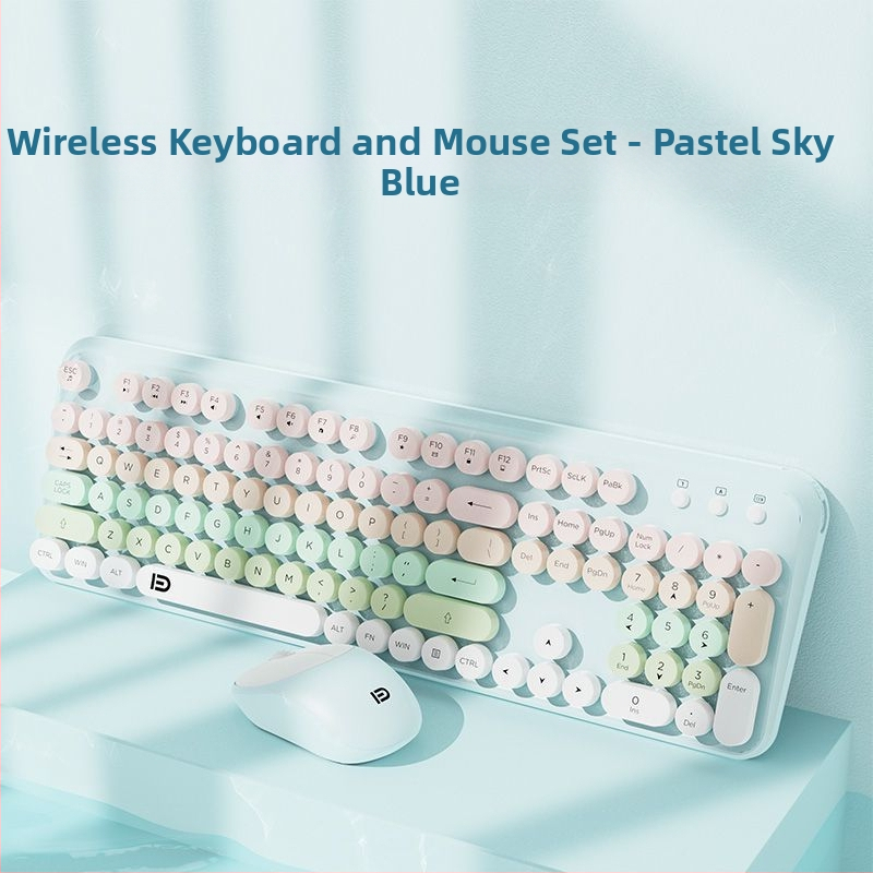 Forerunner V96 bežična tipkovnica i miš, mehanički osjećaj, bez zvuka, prijenosno računalo, vanjska ženska, uredska, punk