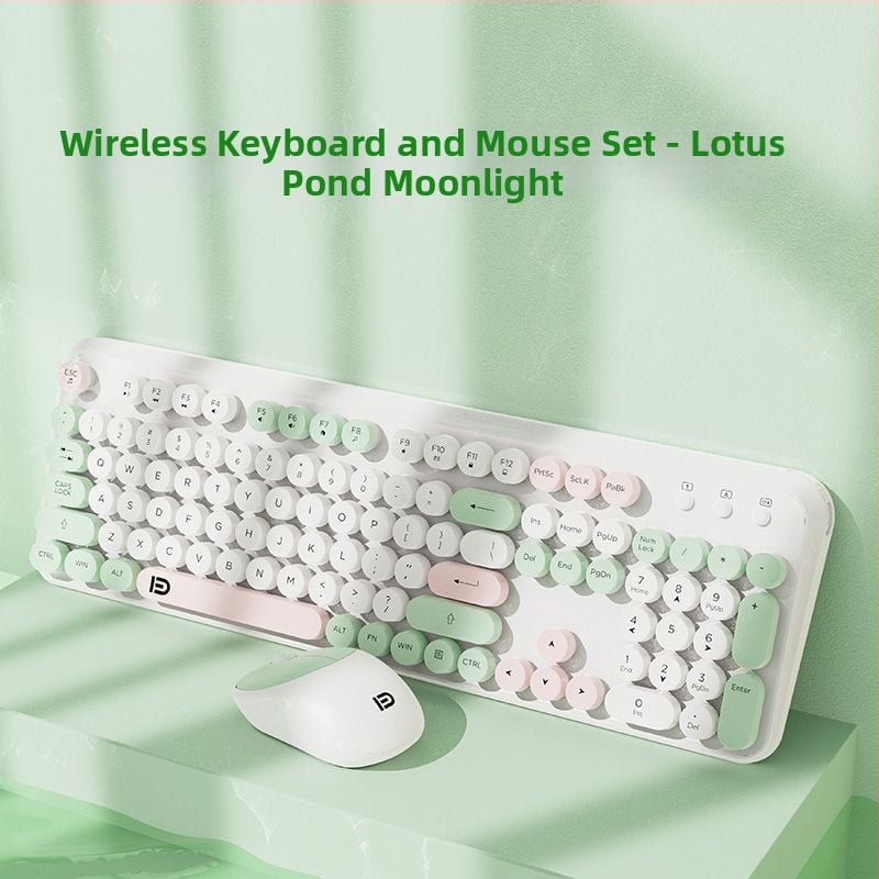 Forerunner V96 bežična tipkovnica i miš, mehanički osjećaj, bez zvuka, prijenosno računalo, vanjska ženska, uredska, punk