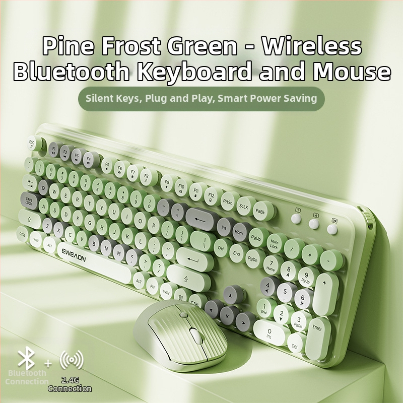 Forerunner V96 bežična tipkovnica i miš, mehanički osjećaj, bez zvuka, prijenosno računalo, vanjska ženska, uredska, punk