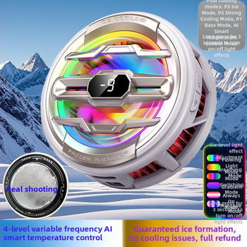 Radiatoriaus mobiliojo telefono galinis laikiklis Aušinimo artefaktas Naujas tiesioginės transliacijos skaitmeninis ekranas Dvigubas turbo magnetinis puslaidininkis