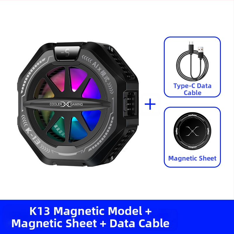 Radiatoriaus mobiliojo telefono galinis laikiklis Aušinimo artefaktas Naujas tiesioginės transliacijos skaitmeninis ekranas Dvigubas turbo magnetinis puslaidininkis