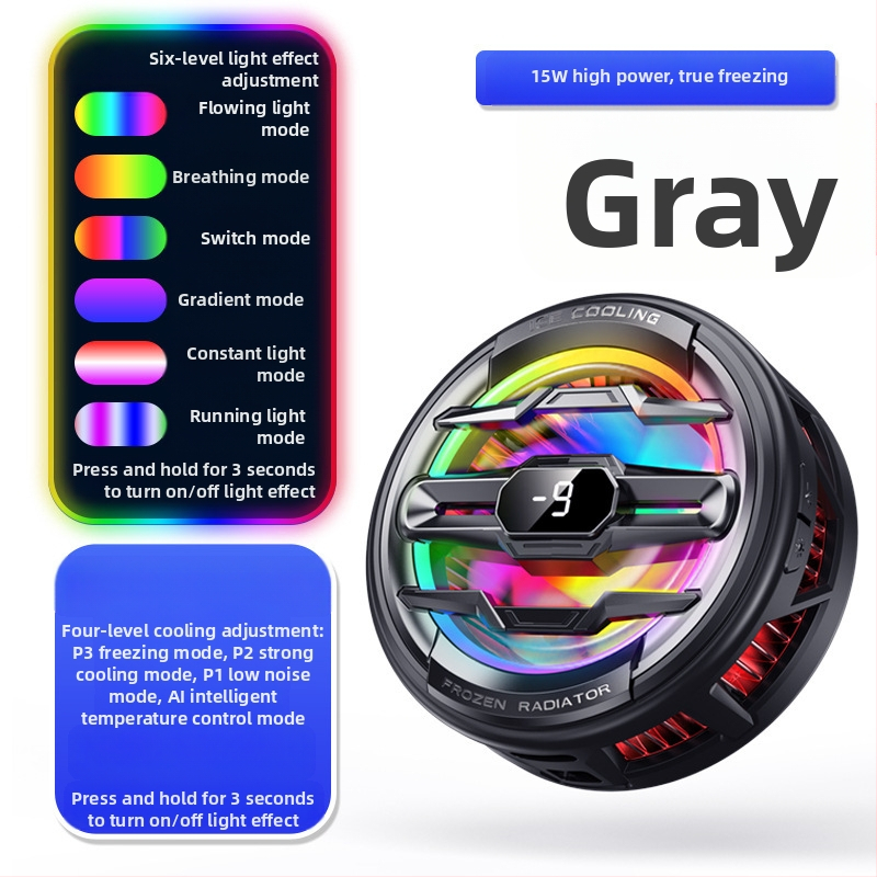 Radiatoriaus mobiliojo telefono galinis laikiklis Aušinimo artefaktas Naujas tiesioginės transliacijos skaitmeninis ekranas Dvigubas turbo magnetinis puslaidininkis