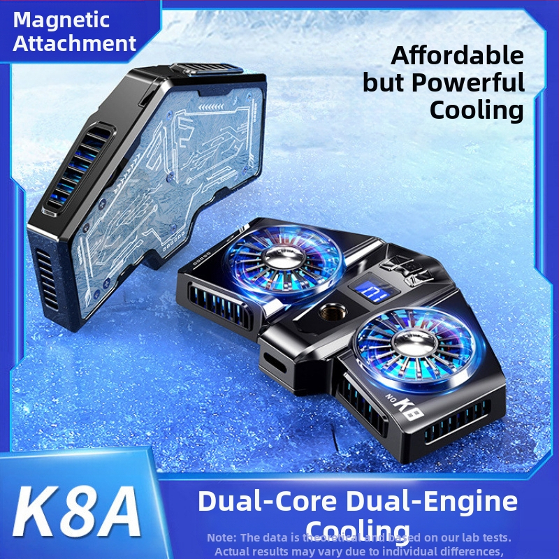 Radiatoriaus mobiliojo telefono galinis laikiklis Aušinimo artefaktas Naujas tiesioginės transliacijos skaitmeninis ekranas Dvigubas turbo magnetinis puslaidininkis