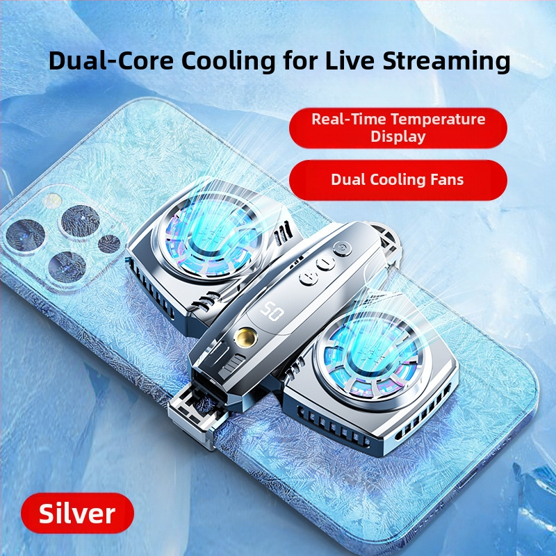 Radiatoriaus mobiliojo telefono galinis laikiklis Aušinimo artefaktas Naujas tiesioginės transliacijos skaitmeninis ekranas Dvigubas turbo magnetinis puslaidininkis