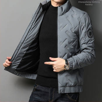 Βαμβακερό παλτό ανδρικό 2023 άνοιξη, φθινόπωρο και χειμώνα, νέο, φλις επένδυση, παχύ, casual, βαμβακερό μπουφάν με γιακά, για μεσήλικες πατέρες, βαμβακερό μπουφάν