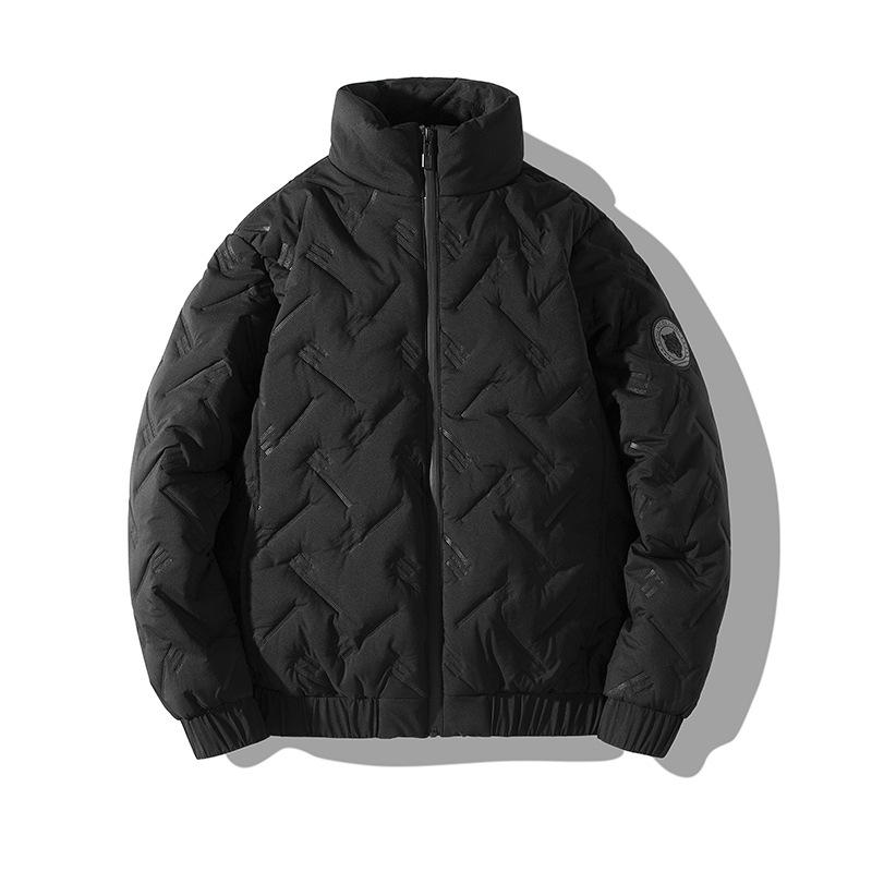 Pamučni kaput za muškarce za proljeće, jesen i zimu 2023., novi flisom podstavljeni, zadebljani ležerni jakna s pamučnom podstavom i ovratnikom, za oca srednjih godina s pamučnom podstavom