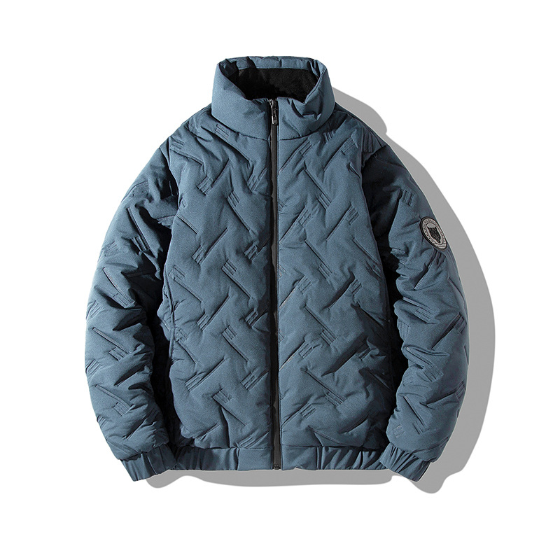 Pamučni kaput za muškarce za proljeće, jesen i zimu 2023., novi flisom podstavljeni, zadebljani ležerni jakna s pamučnom podstavom i ovratnikom, za oca srednjih godina s pamučnom podstavom