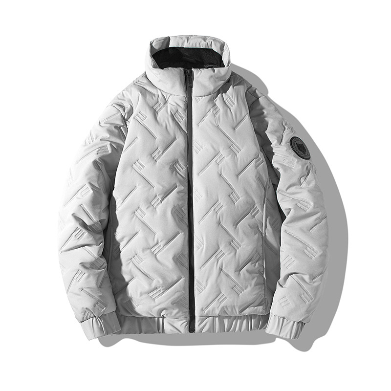 Pamučni kaput za muškarce za proljeće, jesen i zimu 2023., novi flisom podstavljeni, zadebljani ležerni jakna s pamučnom podstavom i ovratnikom, za oca srednjih godina s pamučnom podstavom