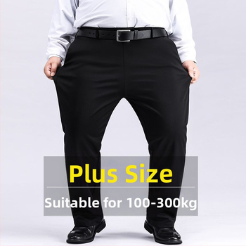 Έξτρα Μεγάλα Παντελόνια Ανδρικά Παντελόνια Ελαστικά Παντελόνια Plus Size Ανδρικά Ριχτά Ίσια Παντελόνια Casual Μεσήλικας με επένδυση fleece και χοντρό φλις