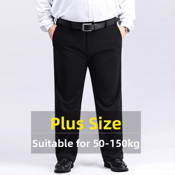 Έξτρα Μεγάλα Παντελόνια Ανδρικά Παντελόνια Ελαστικά Παντελόνια Plus Size Ανδρικά Ριχτά Ίσια Παντελόνια Casual Μεσήλικας με επένδυση fleece και χοντρό φλις