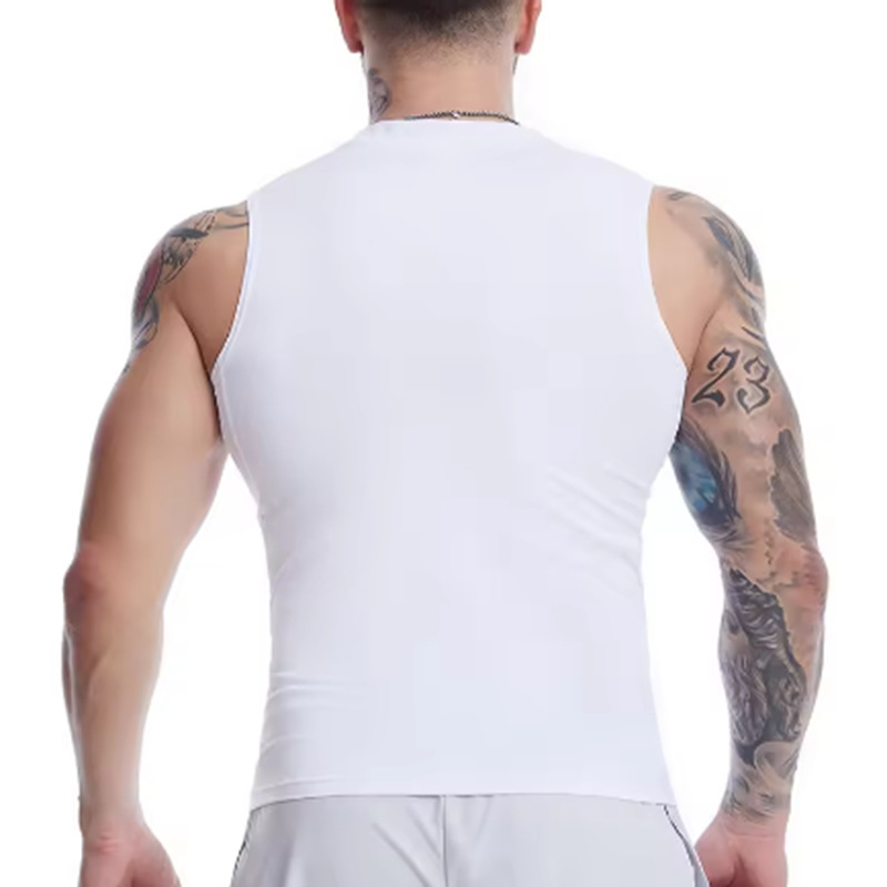 Pánska rýchloschnúca tenká športová vesta, priedušná bezrukávová vesta na behanie, komplexná tréningová elastická vesta