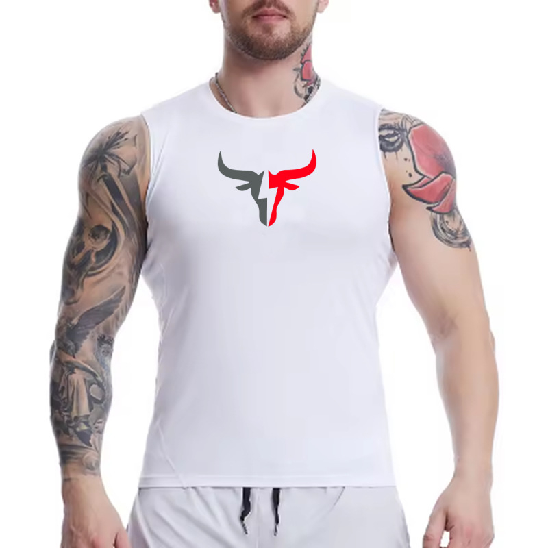 Pánska rýchloschnúca tenká športová vesta, priedušná bezrukávová vesta na behanie, komplexná tréningová elastická vesta