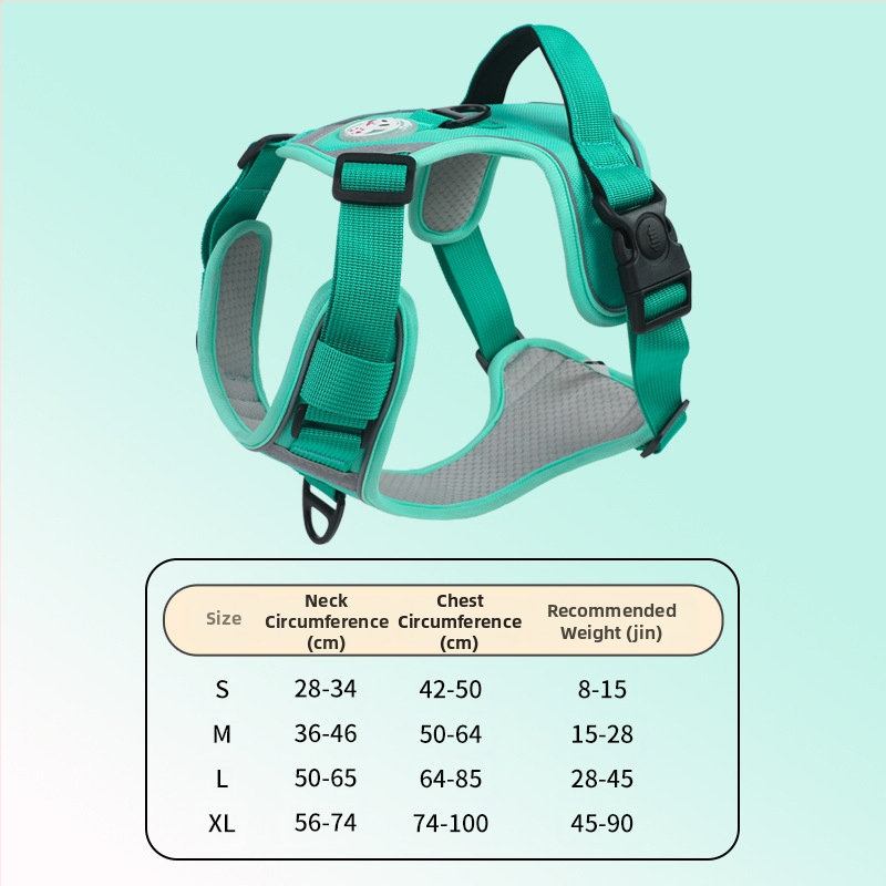 Nový cezhraničný hrudný popruh pre veľkých psov, protišmyková vesta odolná voči výbuchu, priedušná vesta s produktmi pre domáce zvieratá