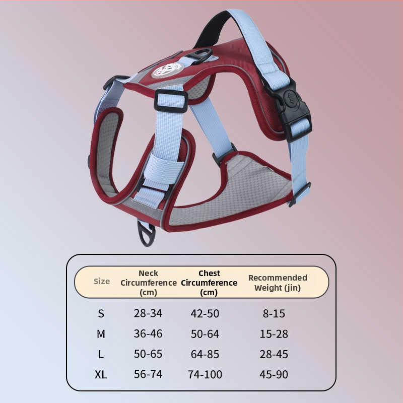 Nový cezhraničný hrudný popruh pre veľkých psov, protišmyková vesta odolná voči výbuchu, priedušná vesta s produktmi pre domáce zvieratá