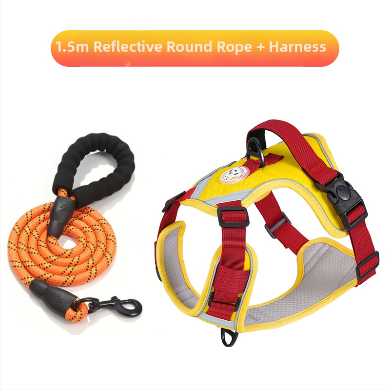 Nový cezhraničný hrudný popruh pre veľkých psov, protišmyková vesta odolná voči výbuchu, priedušná vesta s produktmi pre domáce zvieratá