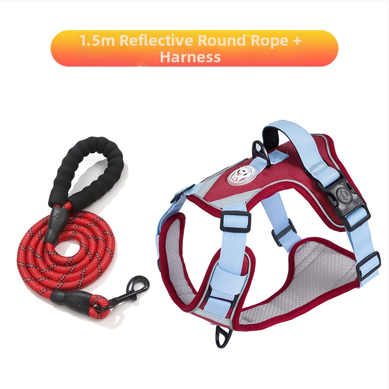 Nový cezhraničný hrudný popruh pre veľkých psov, protišmyková vesta odolná voči výbuchu, priedušná vesta s produktmi pre domáce zvieratá