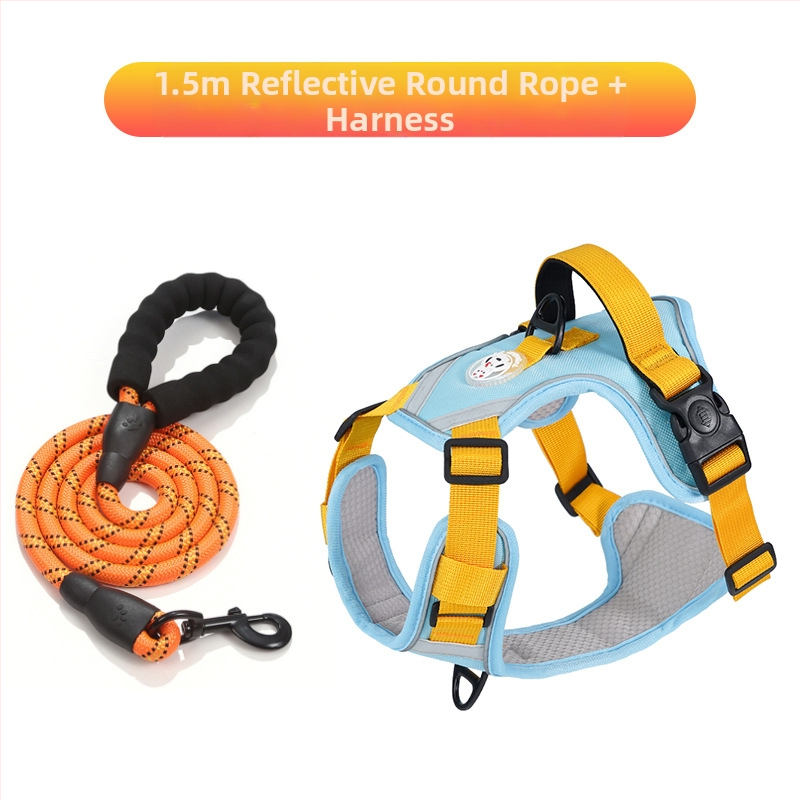 Nový cezhraničný hrudný popruh pre veľkých psov, protišmyková vesta odolná voči výbuchu, priedušná vesta s produktmi pre domáce zvieratá