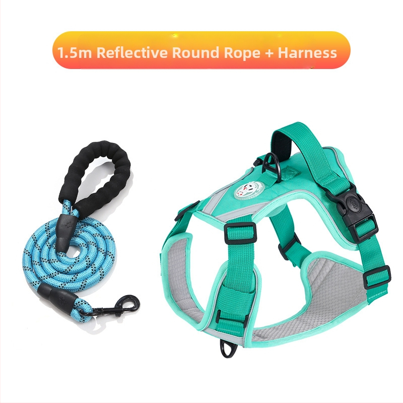 Nový cezhraničný hrudný popruh pre veľkých psov, protišmyková vesta odolná voči výbuchu, priedušná vesta s produktmi pre domáce zvieratá