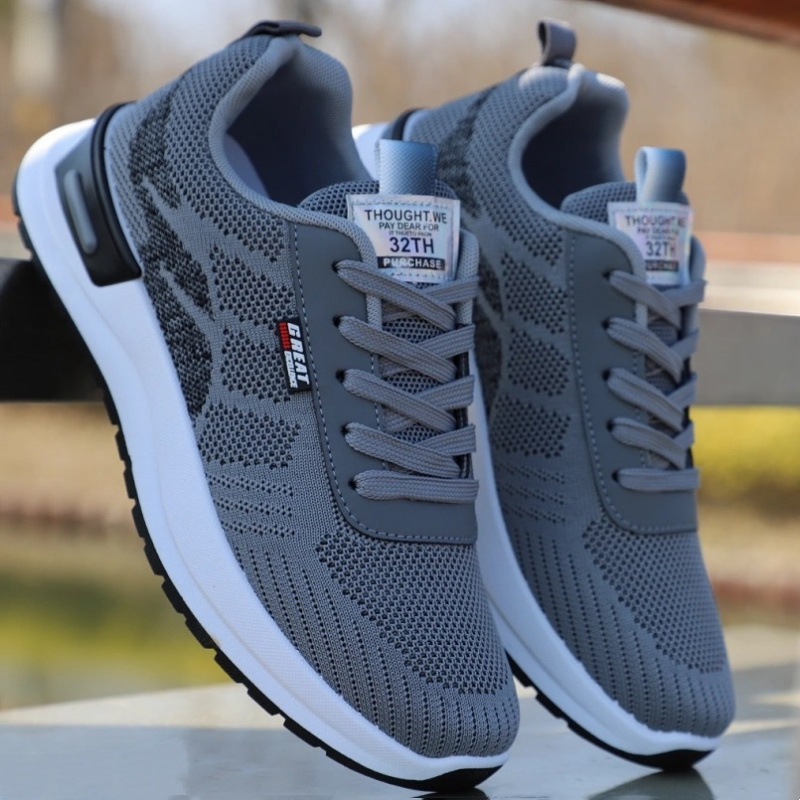 [Talpă moale antiderapantă] Pantofi sport pentru bărbați, primăvară și vară, respirabil, cu plasă, pantofi sport cu talpă moale antiderapantă, pantofi de alergare pentru bărbați, verde