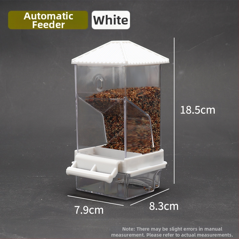Papūgų paukščių maisto dėžutė su apsauga nuo išsibarstymo, automatinis tiektuvas su apsauga nuo taškymosi, išorinis paukščių lesyklėlė, tigro odos bijūnų imitacija, Xuan Feng paukščių reikmenys