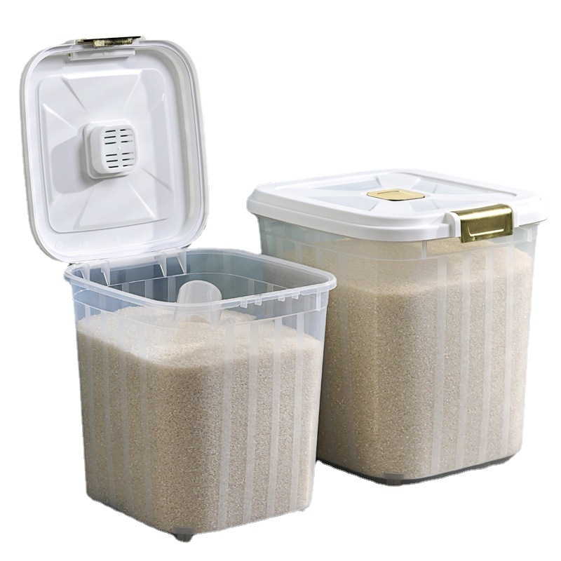 Didelės talpos ryžių kibiras namų virtuvei, atsparus vabzdžiams ir drėgmei, sandari, prieinama prabangi ryžių laikymo dėžė, ryžių miltų ir grūdų laikymo dėžė