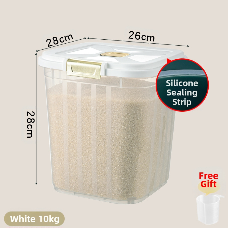 Didelės talpos ryžių kibiras namų virtuvei, atsparus vabzdžiams ir drėgmei, sandari, prieinama prabangi ryžių laikymo dėžė, ryžių miltų ir grūdų laikymo dėžė
