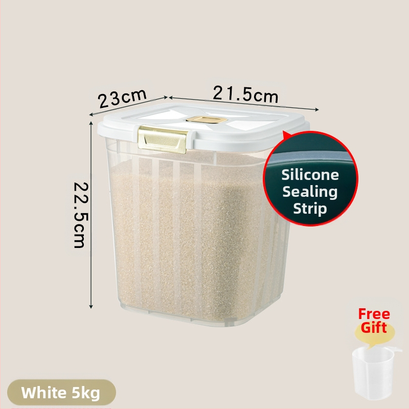 Didelės talpos ryžių kibiras namų virtuvei, atsparus vabzdžiams ir drėgmei, sandari, prieinama prabangi ryžių laikymo dėžė, ryžių miltų ir grūdų laikymo dėžė